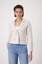 Load image into Gallery viewer, Monari - Tweed Knit Blazer - Warm Sand

