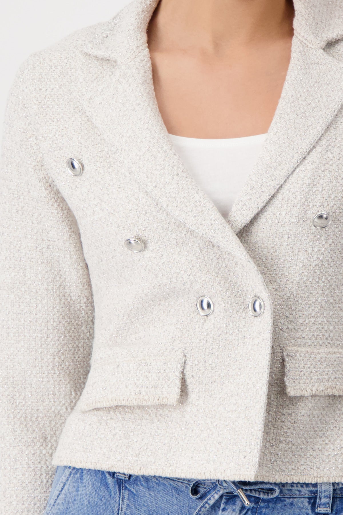 Monari - Tweed Knit Blazer - Warm Sand