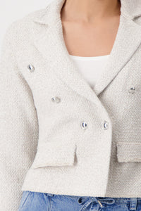 Monari - Tweed Knit Blazer - Warm Sand