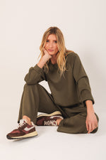 Load image into Gallery viewer, Indi And Cold - Adjustable Waist Sweatshirt - Mink 360
