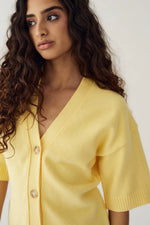 Load image into Gallery viewer, Noella - Lenyx Short Sleeve Knit Cardigan - Butter Yellow
