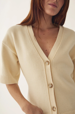 Load image into Gallery viewer, Noella - Lenyx Short Sleeve Knit Cardigan - Ivory
