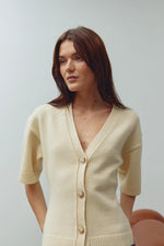 Load image into Gallery viewer, Noella - Lenyx Short Sleeve Knit Cardigan - Ivory
