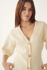 Load image into Gallery viewer, Noella - Lenyx Short Sleeve Knit Cardigan - Ivory
