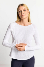 Load image into Gallery viewer, Rich And Royal - Organic Heavy Jersey Longsleeve Top - White

