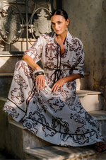 Load image into Gallery viewer, Nassaya - Nautical Shirt Dress Choc
