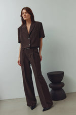 Load image into Gallery viewer, Noella - Darryl High Waist Pants - Chocolate
