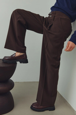 Load image into Gallery viewer, Noella - Darryl High Waist Pants - Chocolate
