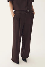Load image into Gallery viewer, Noella - Darryl High Waist Pants - Chocolate
