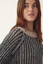Load image into Gallery viewer, Noella - Liana Knit Sweater - Cream/Black
