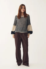 Load image into Gallery viewer, Noella - Liana Knit Sweater - Cream/Black
