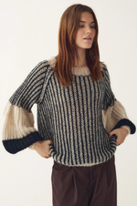 Load image into Gallery viewer, Noella - Liana Knit Sweater - Cream/Black
