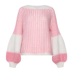 Load image into Gallery viewer, Noella - Liana Knit Sweater - White/Rose
