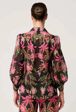 Load image into Gallery viewer, Once Was - Elysian Silk Cotton Placement Print Cuffed Shirt - Anthos Lotos
