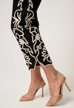 Load image into Gallery viewer, Once Was - Helm Embroidered Linen Viscose Pant - Black
