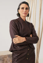 Load image into Gallery viewer, Once Was - Acer Leather Shawl Collar Detail Jacket - Oxblood
