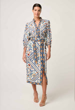 Load image into Gallery viewer, Once Was - Zenobia Linen Viscose Printed Fringe Midi Skirt - Petinos Floros
