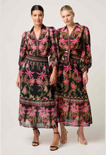 Load image into Gallery viewer, Once Was - Elysian Silk Cotton Placement Print Cuffed Shirt - Anthos Lotos
