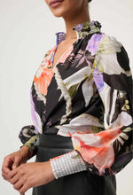 Load image into Gallery viewer, Once Was - Colette Silk Cotton Shirred Collar Blouse - Tangled Blossom
