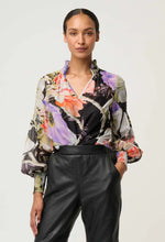 Load image into Gallery viewer, Once Was - Colette Silk Cotton Shirred Collar Blouse - Tangled Blossom
