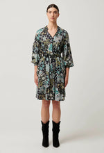 Load image into Gallery viewer, Once Was - Emerson Linen Viscose Lace Panelled Dress - Dahlia Fields
