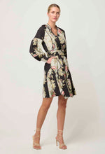 Load image into Gallery viewer, Once Was - Emersyn Viscose Dobby Lace Panelled Dress - Mariposa Nero
