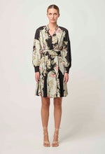 Load image into Gallery viewer, Once Was - Emersyn Viscose Dobby Lace Panelled Dress - Mariposa Nero
