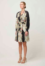 Load image into Gallery viewer, Once Was - Emersyn Viscose Dobby Lace Panelled Dress - Mariposa Nero
