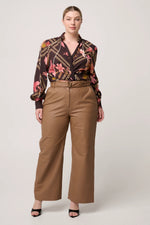 Load image into Gallery viewer, Once Was - Illusion Viscose Blend Printed Blouse - Obsidian Bloom
