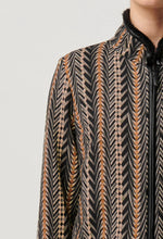 Load image into Gallery viewer, Once Was - Rylie Reversible Placement Print Ponte &amp; Faux Fur Jacket - Black Bromegrass
