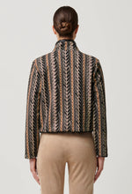 Load image into Gallery viewer, Once Was - Rylie Reversible Placement Print Ponte &amp; Faux Fur Jacket - Black Bromegrass
