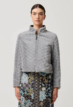 Load image into Gallery viewer, Once Was - Rylie Reversible Placement Print Ponte &amp; Faux Fur Jacket

