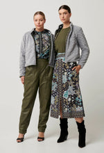Load image into Gallery viewer, Once Was - Rylie Reversible Placement Print Ponte &amp; Faux Fur Jacket
