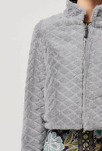 Load image into Gallery viewer, Once Was - Rylie Reversible Placement Print Ponte &amp; Faux Fur Jacket - Dahlia Fields
