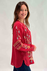 Load image into Gallery viewer, Johnny Was - Paulina Shirt - Eli Ere Equestrian Red
