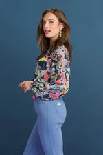 Load image into Gallery viewer, Pom Amsterdam - Full Glow Blouse - Deep Blue
