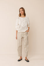 Load image into Gallery viewer, Indi And Cold - Crochet Effect Knit - Blanco 149
