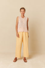 Load image into Gallery viewer, Indi And Cold - Pointelle Knit Vest - Mandarina 465
