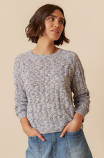 Load image into Gallery viewer, Indi And Cold - Pointelle Knit Sweater - Azul 466
