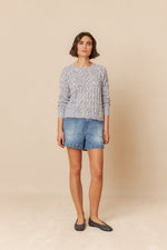 Load image into Gallery viewer, Indi And Cold - Pointelle Knit Sweater - Azul 466
