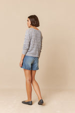 Load image into Gallery viewer, Indi And Cold - Pointelle Knit Sweater - Azul 466
