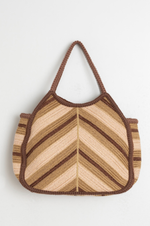 Load image into Gallery viewer, Indi And Cold - Herringbone Shopping Bolsos Bag - Chocolate 665
