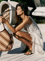 Load image into Gallery viewer, Indi And Cold - Herringbone Shopping Bolsos Bag - Chocolate 665
