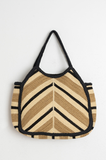 Load image into Gallery viewer, Indi And Cold - Herringbone Shopping Bolsos Bag - Negro 665
