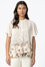Load image into Gallery viewer, Coster Copenhagen - Ruffle Top - Floral Boarder Print
