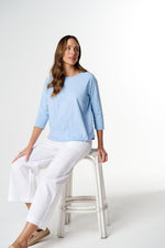 Load image into Gallery viewer, Cloth Paper Scissors - Raglan On Repeat Raglan - Skyway Blue
