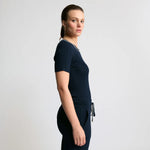 Load image into Gallery viewer, Raw By Raw - Base Layer T-Shirt Ribbed Knit - British Navy
