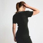 Load image into Gallery viewer, Raw By Raw - Base Layer T-Shirt  Ribbed Knit - Jet Black
