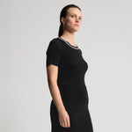 Load image into Gallery viewer, Raw By Raw - Base Layer T-Shirt  Ribbed Knit - Jet Black
