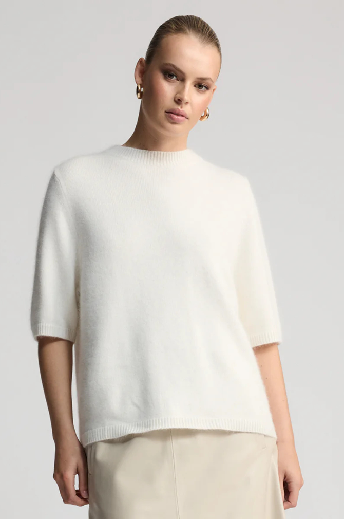 Raw By Raw - Chloe Short Sleeve Crew Neck Top - Mink